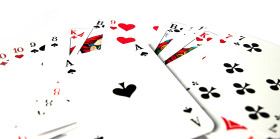 Stock Image: Poker cards isolated on white background