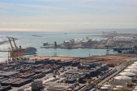 Stock Image: Port in Barcelona