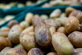 Stock Image: Potatoes in the supermarket