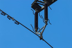 Stock Image: power line power pole