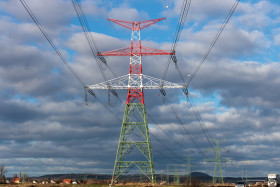 Stock Image: Power pole in the czech republic