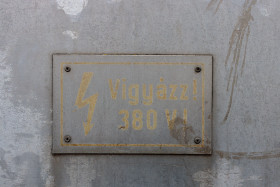 Stock Image: Power voltage box in Hungary