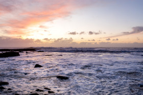 Stock Image: Praia do Penedo Mouro Waves Seascape in Portugal