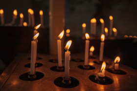 Stock Image: prayer candles