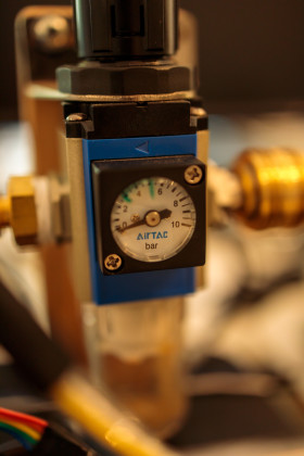 Stock Image: Pressure measurement display