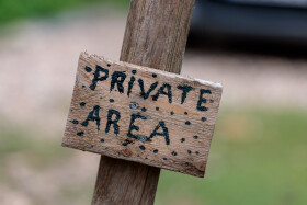 Stock Image: Private Area Sign