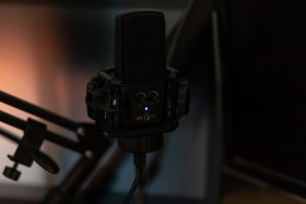 Stock Image: Professional streaming microphone