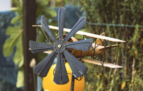 Stock Image: propeller airplane decoration