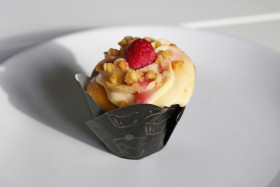 Stock Image: Raspberry cupcake