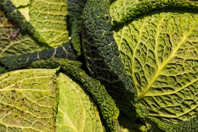 Stock Image: raw kale from the market