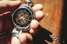 Stock Image: read the pocket watch