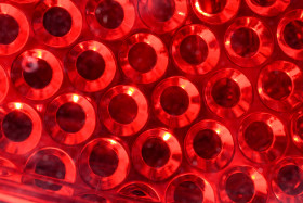 Stock Image: Red abstract circle background