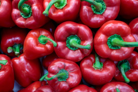 Stock Image: Red bell peppers