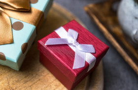 Stock Image: red birthday present