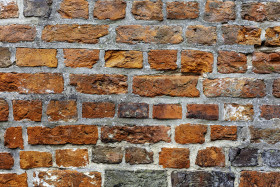 Stock Image: Red brick wall background texture