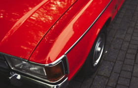 Stock Image: red classic car