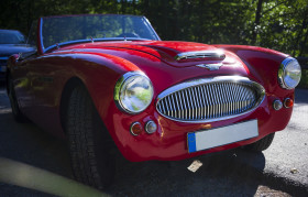 Stock Image: red classic car
