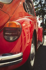 Stock Image: red classic car - oldtimer