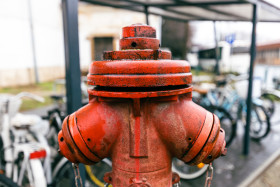Stock Image: Red hydrant