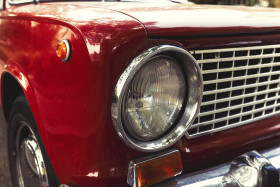 Stock Image: red lada front light