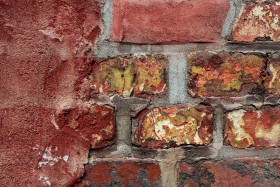 Stock Image: Red old grunge brick wall texture