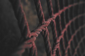 Stock Image: red rope net