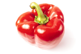 Stock Image: red sweet pepper on a white background