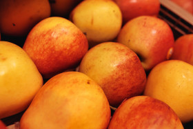 Stock Image: Red yellow apples