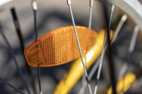 Stock Image: Reflector on a bike for children