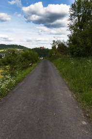 Stock Image: road to a castle