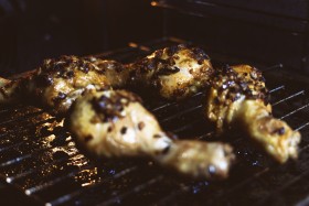 Stock Image: roast chickenwings