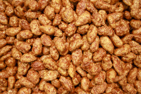Stock Image: Roasted Almonds Background Texture