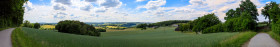 Stock Image: Rural landscape Panorama in Velbert Langenberg by Germany