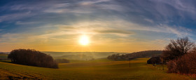 Stock Image: Rural landscape scenery at sunset