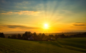 Stock Image: Rural sunset scenery