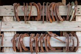 Stock Image: Rusty Horseshoes