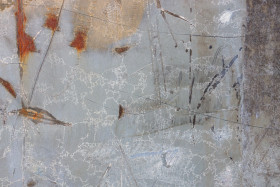 Stock Image: Rusty Metal Container Texture with scratches