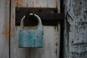 Stock Image: rusty padlock