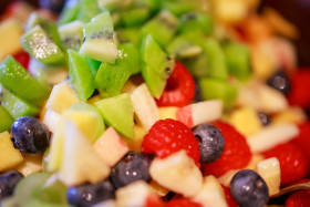 Stock Image: Salad with fruits and berries
