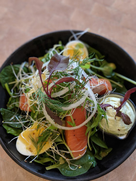 Stock Image: salmon salad