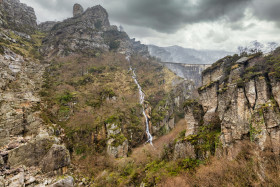 Stock Image: San Martin de Quevedo Landscape with waterfall