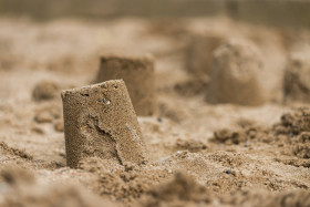 Stock Image: Sand castle
