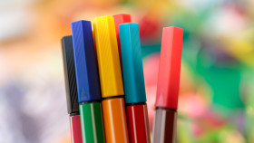 Stock Image: Set of multicolor felt pens