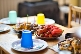 Stock Image: set table for a child's birthday