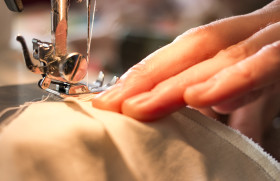 Stock Image: sew on sewing machine