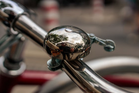 Stock Image: Silver bicycle bell