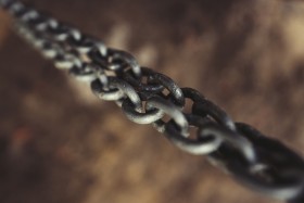 Stock Image: silver iron chains