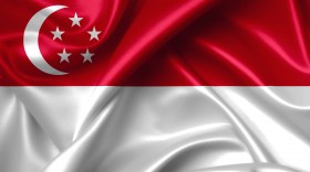 Stock Image: singapore flag