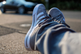 Stock Image: Sitting on the street