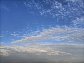 Stock Image: Sky replacement - blue sky white clouds